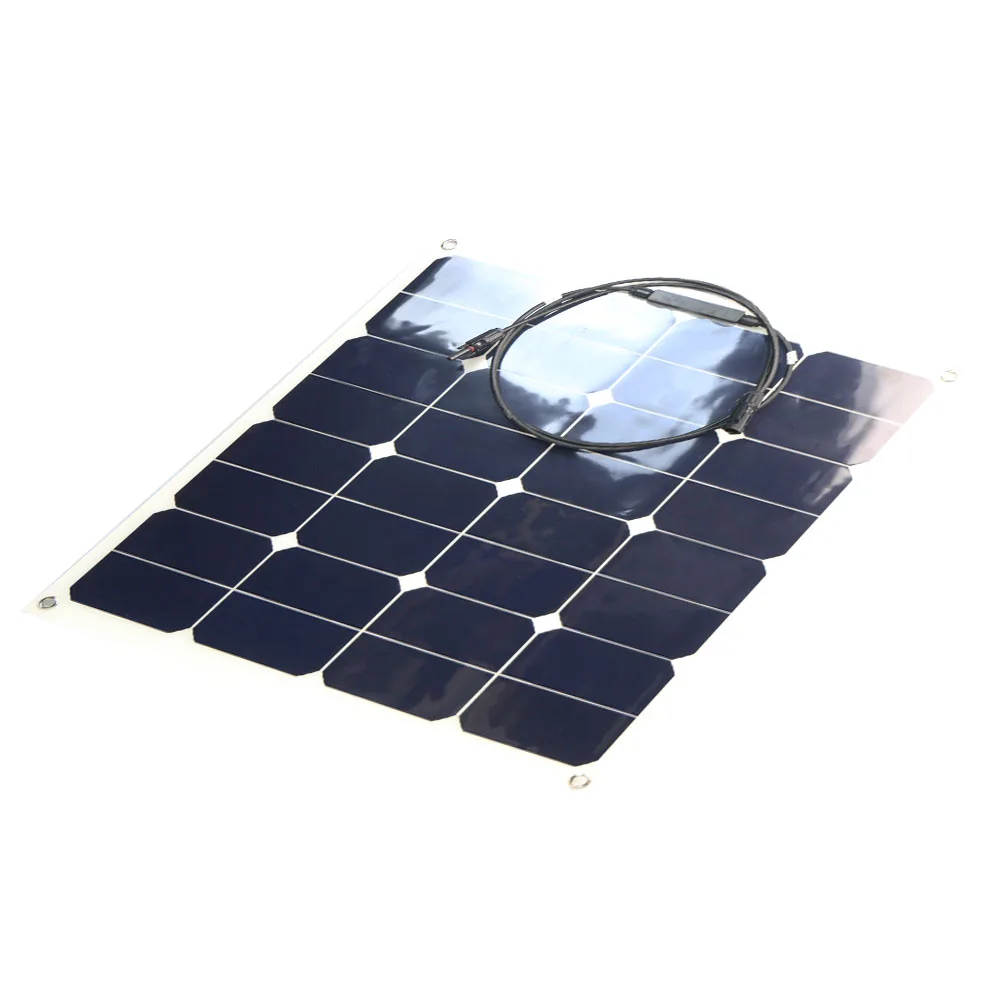  Sunpower 50 Вт солнечная панель с батареей Солнечная Панель зарядное устройство Гибкая монокристаллическая 18