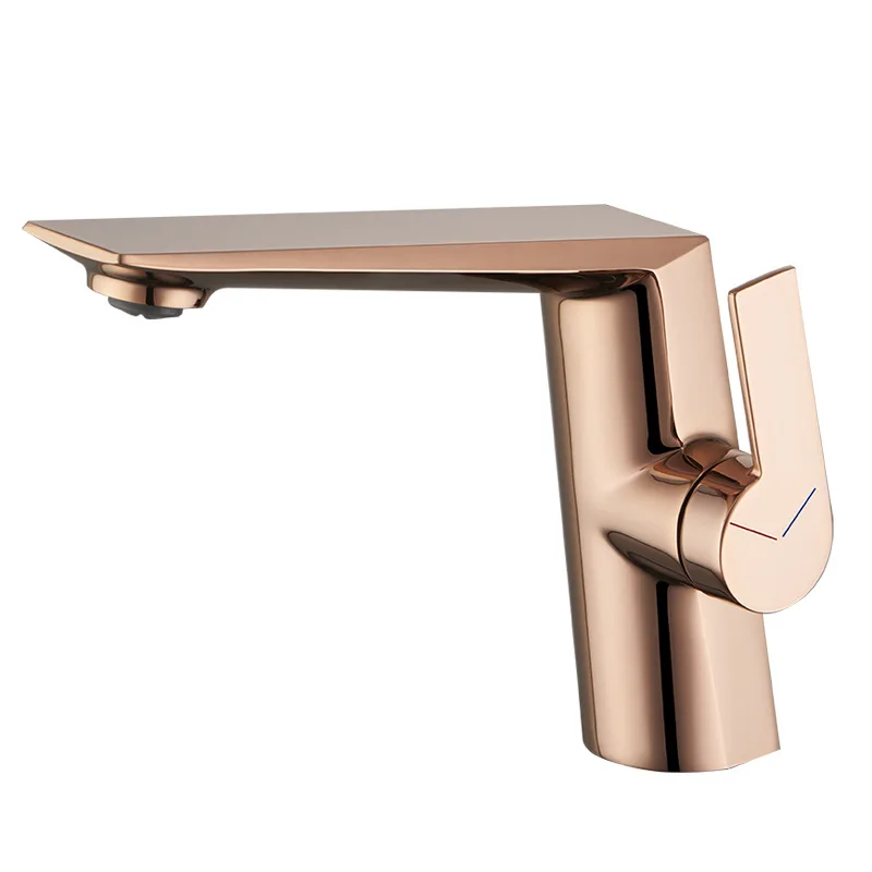 New Design Bathroom Tap Vanity Sink Faucet Hot And Cold Water Mixer Taps Brass Single Handle Wash Basin Faucet