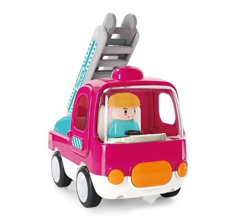 Cute cartoon inertial car baby car engineering car toy with sound and light