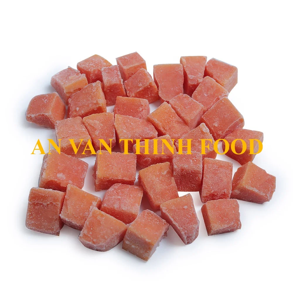 Frozen mix fruit Mango + Red Papaya + White dragon fruit diced from Vietnam mix fruit 3