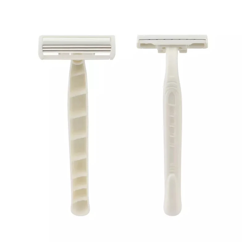 Ready to ship twin blade shaving razor, Biodegradable wheat straw material Low-Carbon, eco-friendly Disposable razor