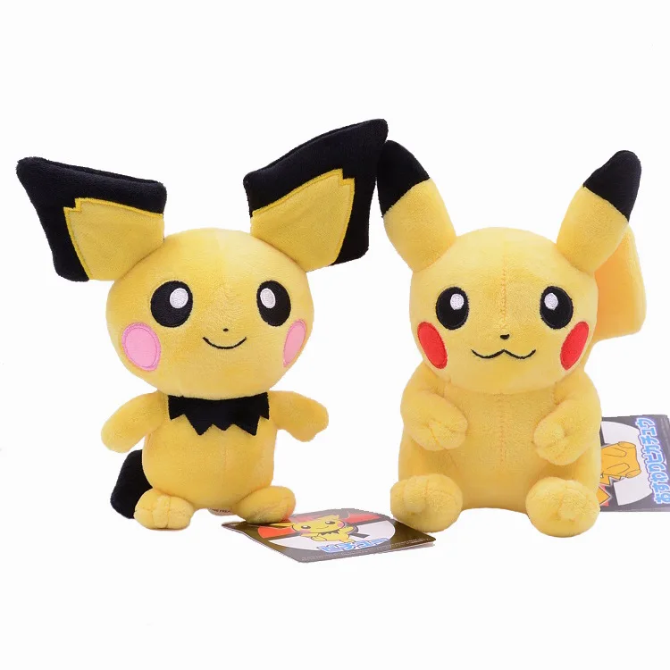 2022 Genuine New Style 8 Inch Pichu And Pikachu Plush Stuffed Plush Pokemon Toy