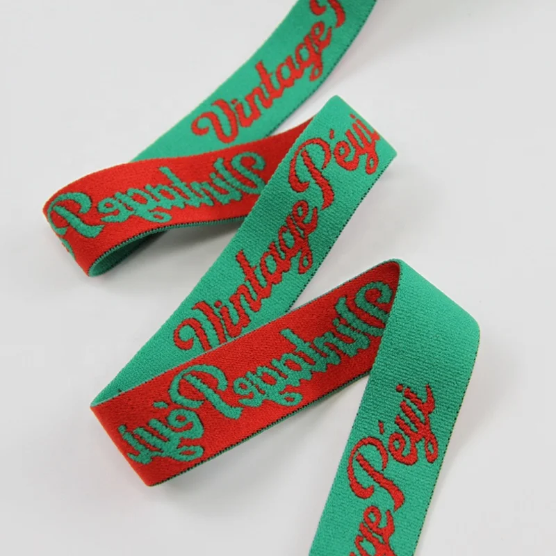 Jacquard Xmas Tree Deer Santa Claus Snowman Polyester Webbing Christmas Decorate Elastic Band For Garment Underwear Waistband