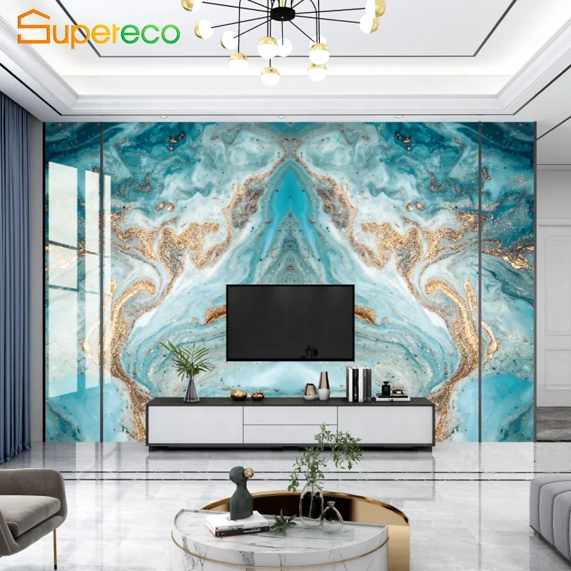 High Glossy 3d Printing Interior Pvc Wall Panels High Glossy Uv Marble Sheet For Decorative Wall Panel Pvc Marble Uv Sheet