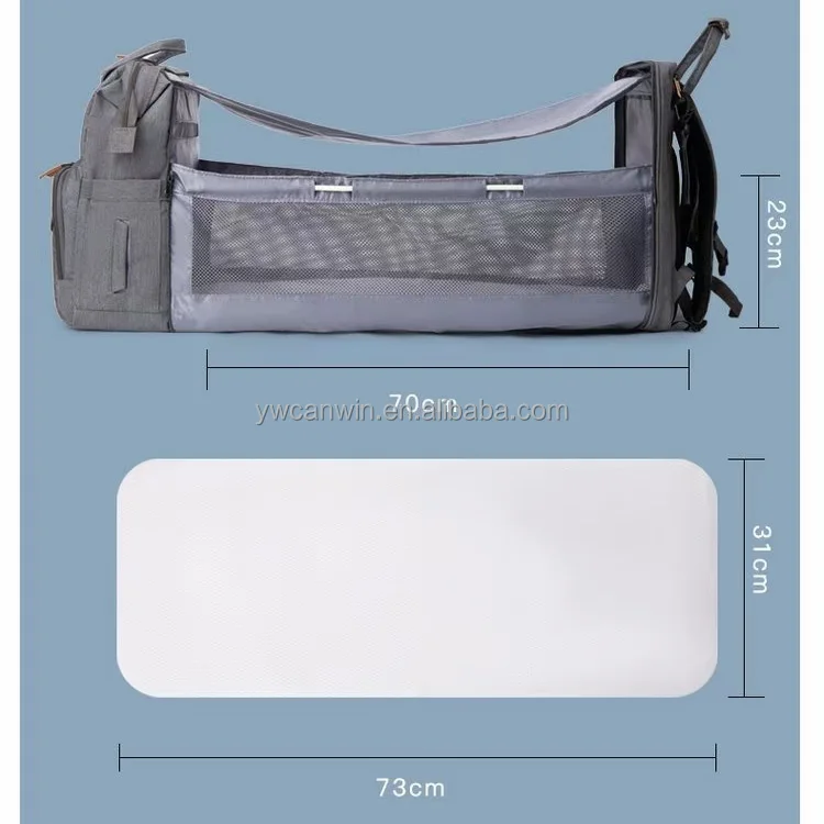 2022 New Design Baby Bag with Changing Station 3 in 1 Large Capacity Baby backpack diaper bag Multifunction Expandable