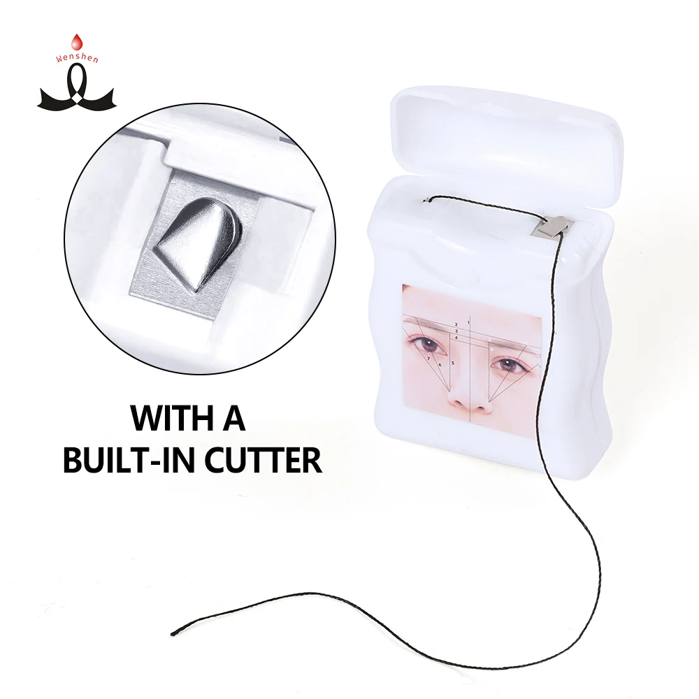 Wenshen Microblading Pre-inked Mapping String Microblading Eyebrow Design Shaping Tool Measuring Tools Eyebrow Stencil