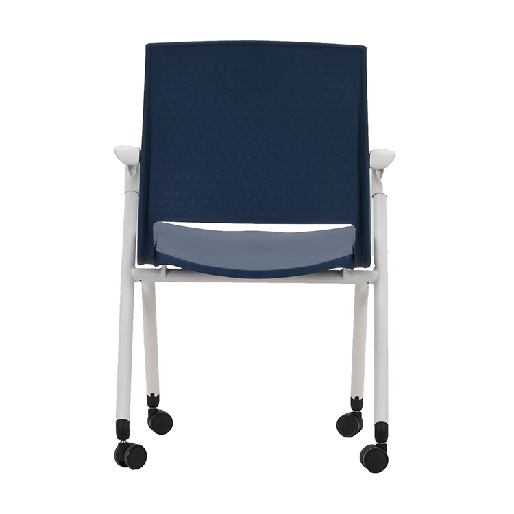 Hot selling design training plastic chair with castor for training center
