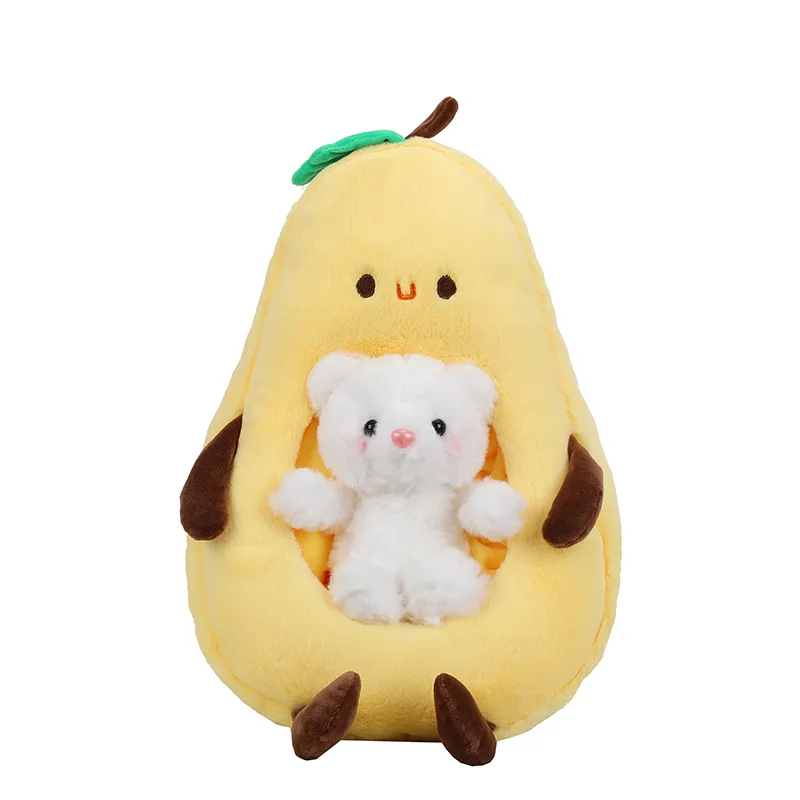 Cute creative pear nest bear plush toys white bear snow nest doll baby soothing cloth dolls