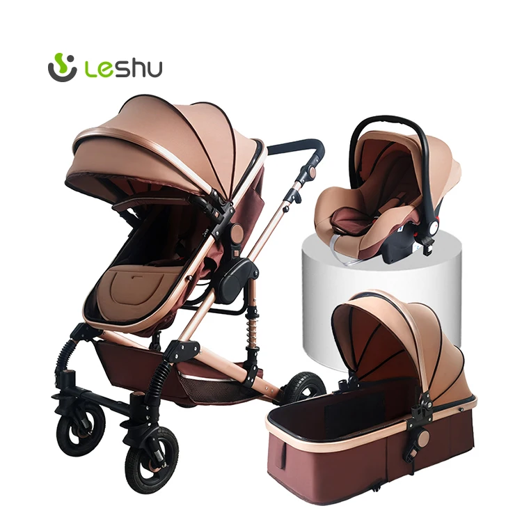 High Quality Cochecito De Bebe Poussette Canne Kinderwagens 3in1 Luxury Travel Pram 3 In 1 Baby Stroller