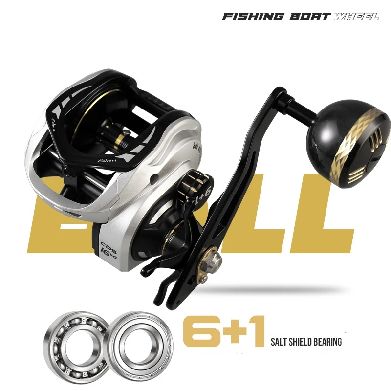 CASTSOON Magnetic Brake Fishing Baitcasting 6.3:1 Bearing Large Line Capacity Lightweight Left Right Hand Bait Casting Reel