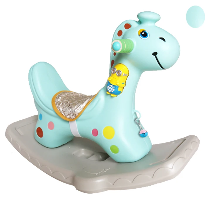 
Creative Mother and son snake wooden baby plastic musical electric rocking chair rocking horse plush stuffed animal toys 