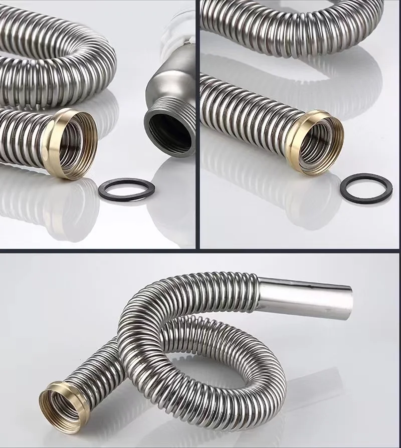 Hot Sale Stainless Steel Double-slot Drainer Downpipe Sink Drain Siphon Cup Odor Resistant Double Tank Drain