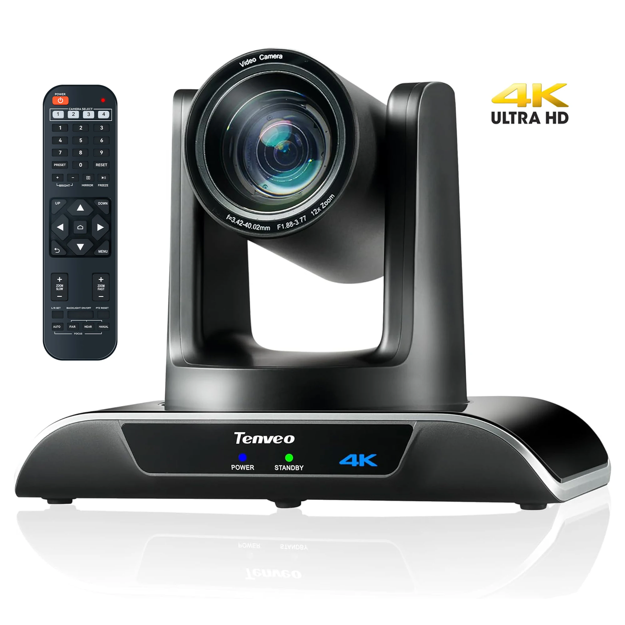 Best selling Wall mounted UHD 12X optical zoom 4k USB3.0+HD MI conference PTZ camera
