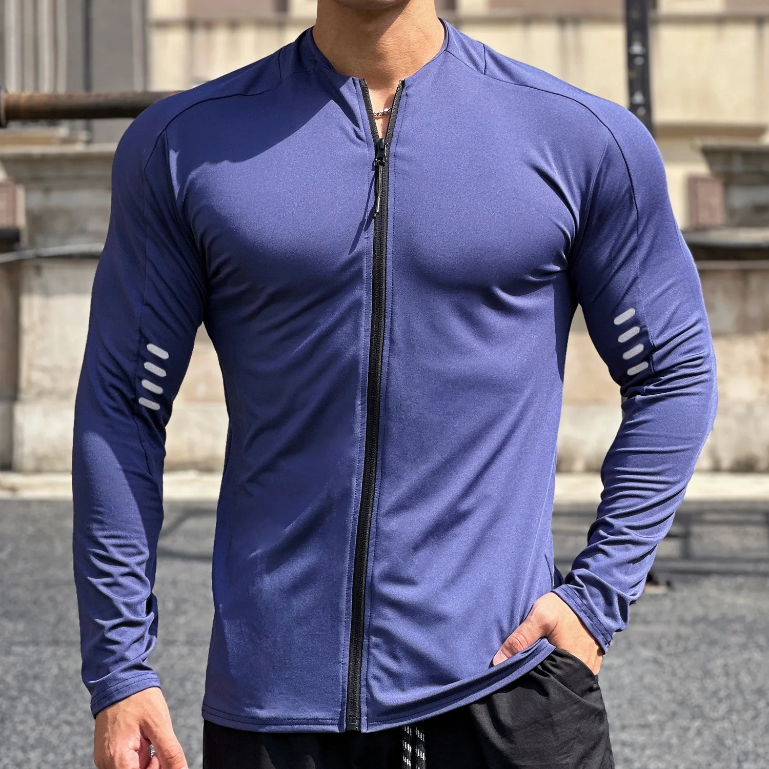 BSCI OEM Manufacturer High Quality Athletic Wear Fleece Hooded Exercise Clothes For Men Running Jacket