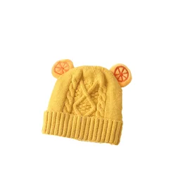 Latest design wholesale knit hat with ear newborn beanies multi -color baby bonnet hat