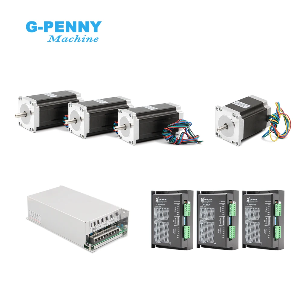 CNC Controller kit stepper motor with supply power with controller board 4 Axis name 23 stepper motor kit