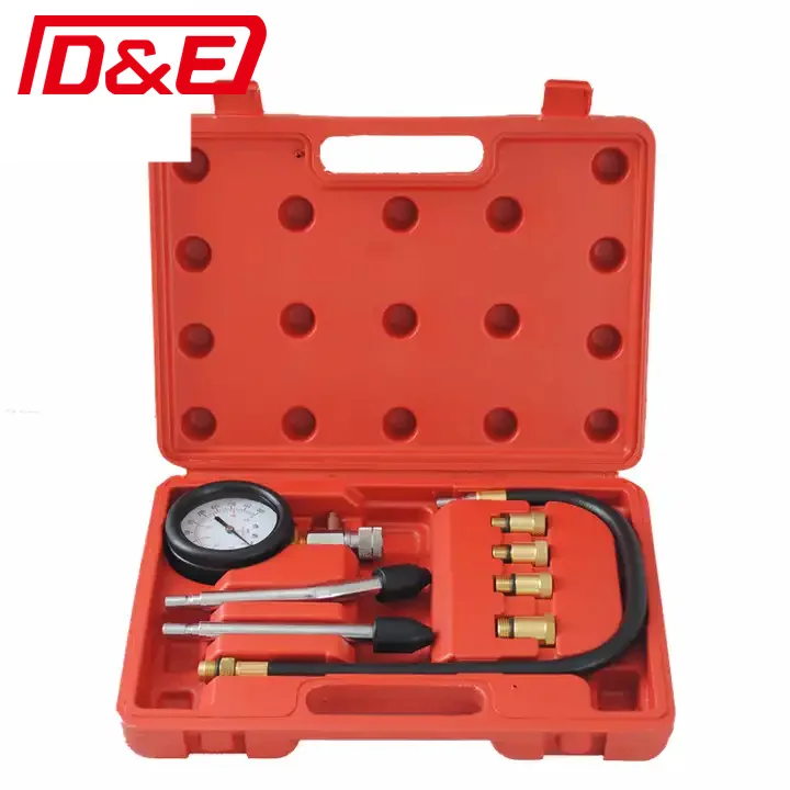 Motor Pressure Gauge Compressor Cylinder Tester Diagnostic Tool Kit Compression Tester Factory Hot Sale Portable 7Pcs 300Psi