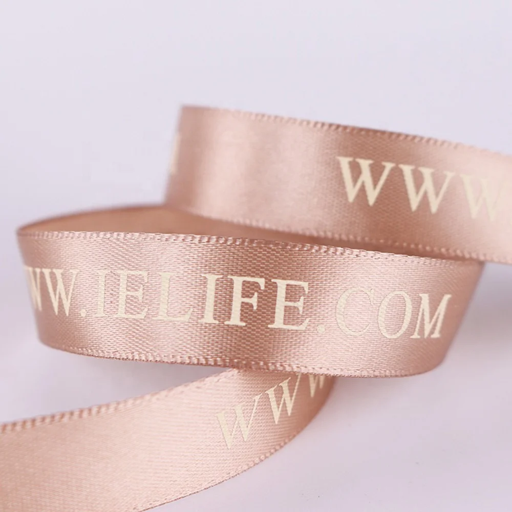 
Factory Direct 2cm 100% Polyester Ribbon Custom Printed Logo Packing Gift Satin Ribbon Wholesale 