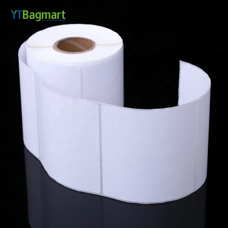 
YTBagmart Various Size Barcode Label Printing Self Adhesive White Blank Thermal Transfer Postage Shipping Label Stickers 