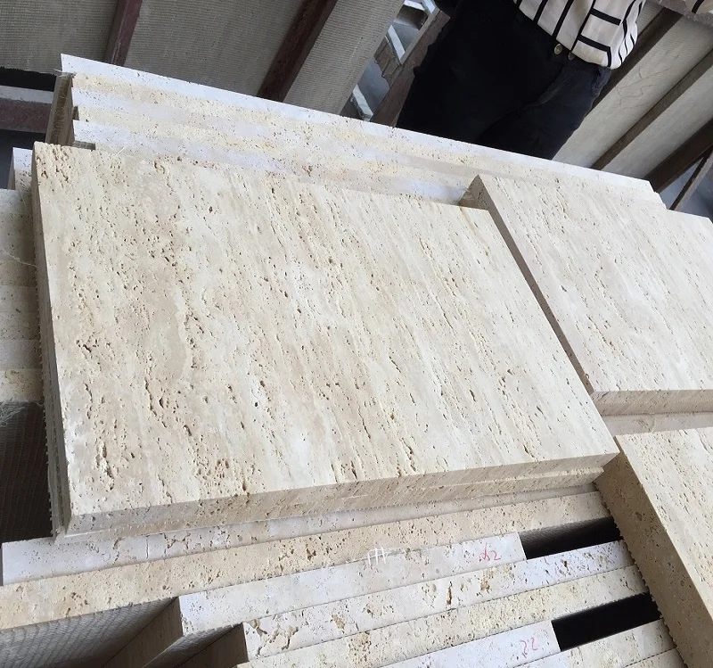 Unfilled Holes Nature Travertine Marble Beige Travertine Tiles