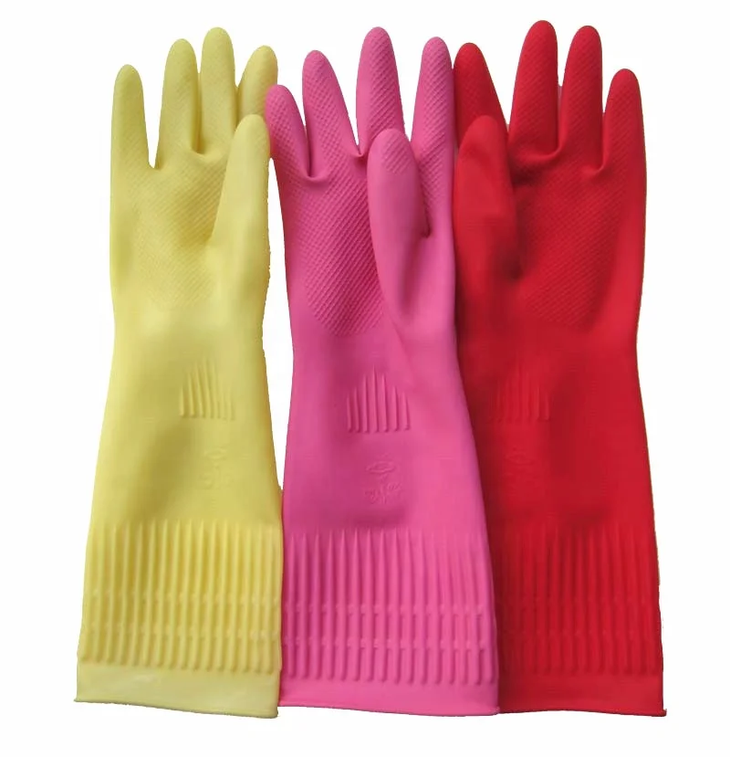 38CM long sleeve waterproof gloves  kitchen cleaning latex gloves