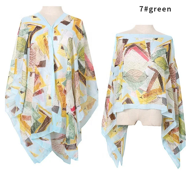 2023 New Arrival women beach cover up dress chiffon batik hawaii indonesia pareo sarong