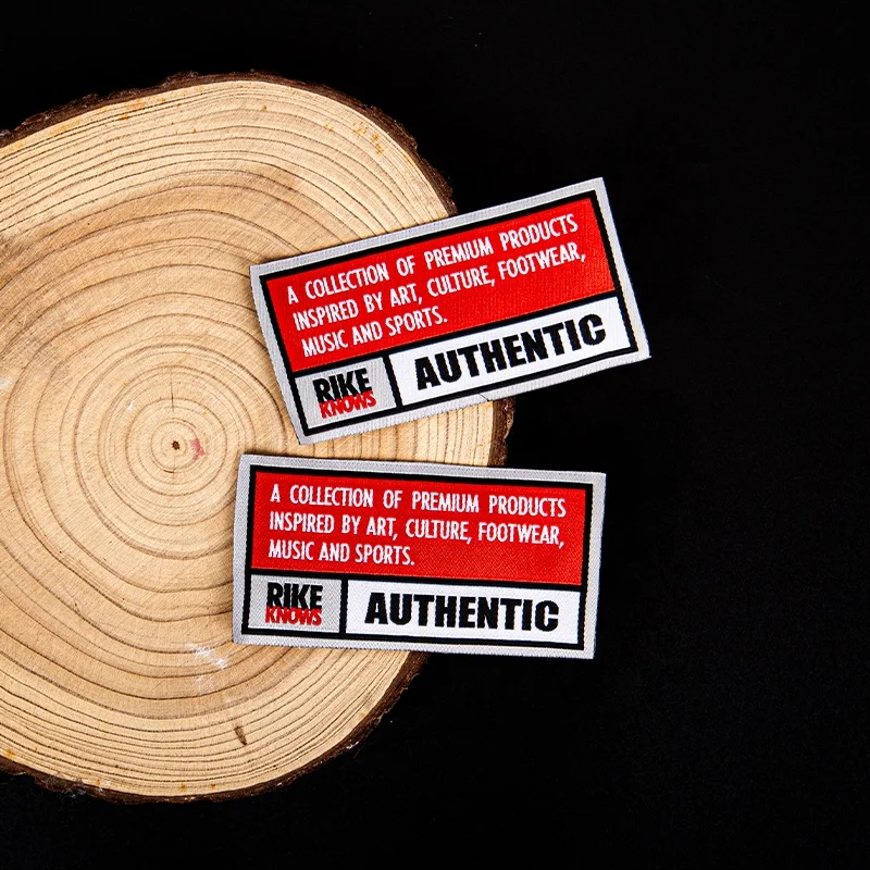 Factory Price High Quality Garment Fabric Labels Custom Own Logo Brand Name Tag Woven Clothing Label Printed Clothing Label
