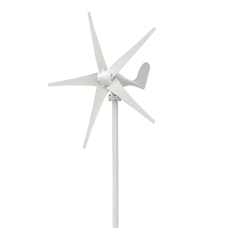 Horizontal axis wind turbine permanent magnet generator high speed nylon blade MPPT controller wind solar complementary