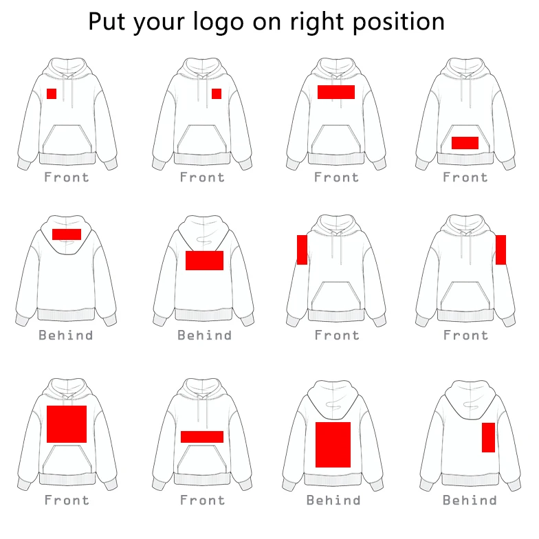 Hot Custom Logo Mens Hoodies Cotton Pullover Embroidery Heavy Weight Oversized Mens Hoodie