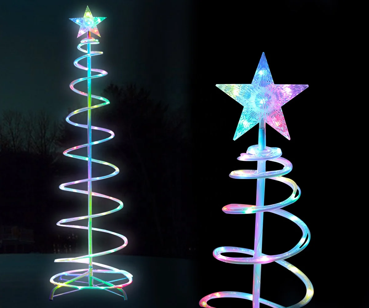 Christmas Battery Powered Decor Fairy Lamp Spiral Tree Light  LED Modeling Lights For Christmas