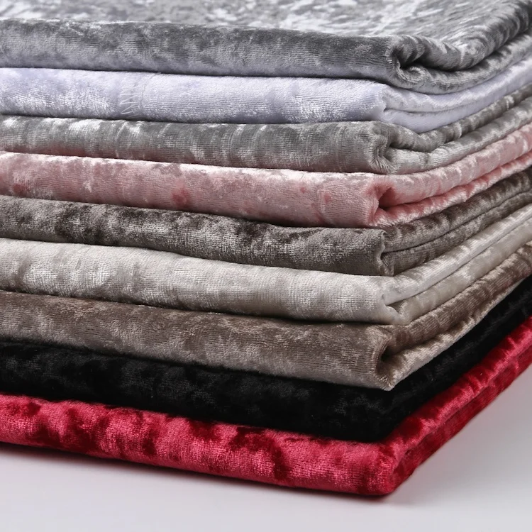 Waterproof 145 to 320cm width super soft crush velvet fabric polyester fabric