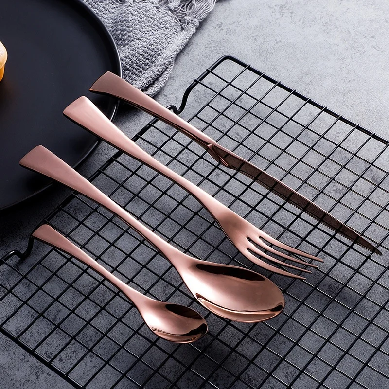 
Restaurant Reusable Rose Gold Royal Stainless Steel High Quality Wholesale Cutlery 