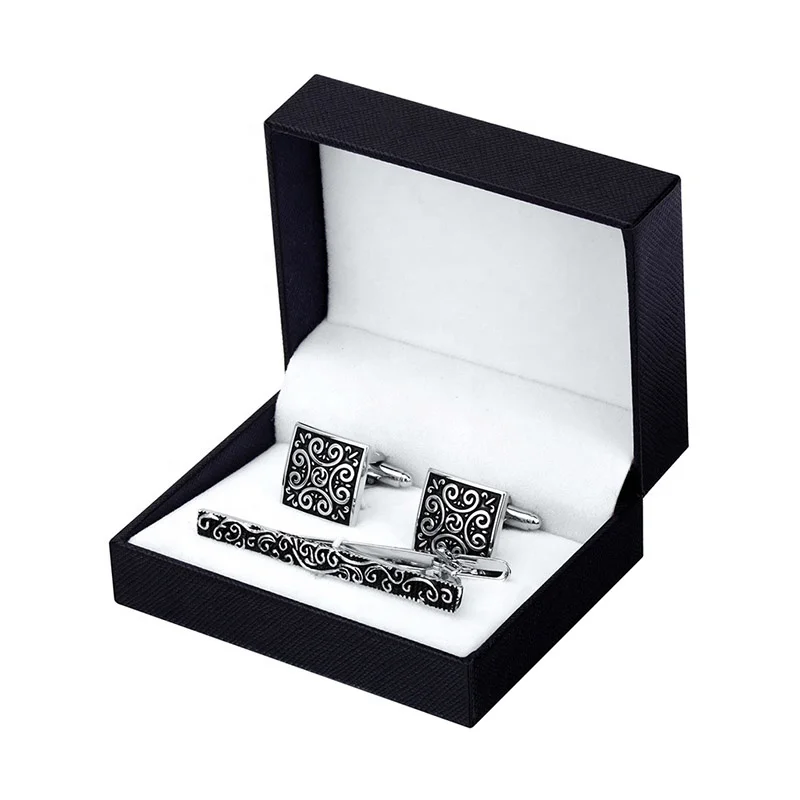
Classic Retro pattern Cufflinks Tie Clips Sets for Mens Shirt Accessories Fashion Cuff links Business Gift 