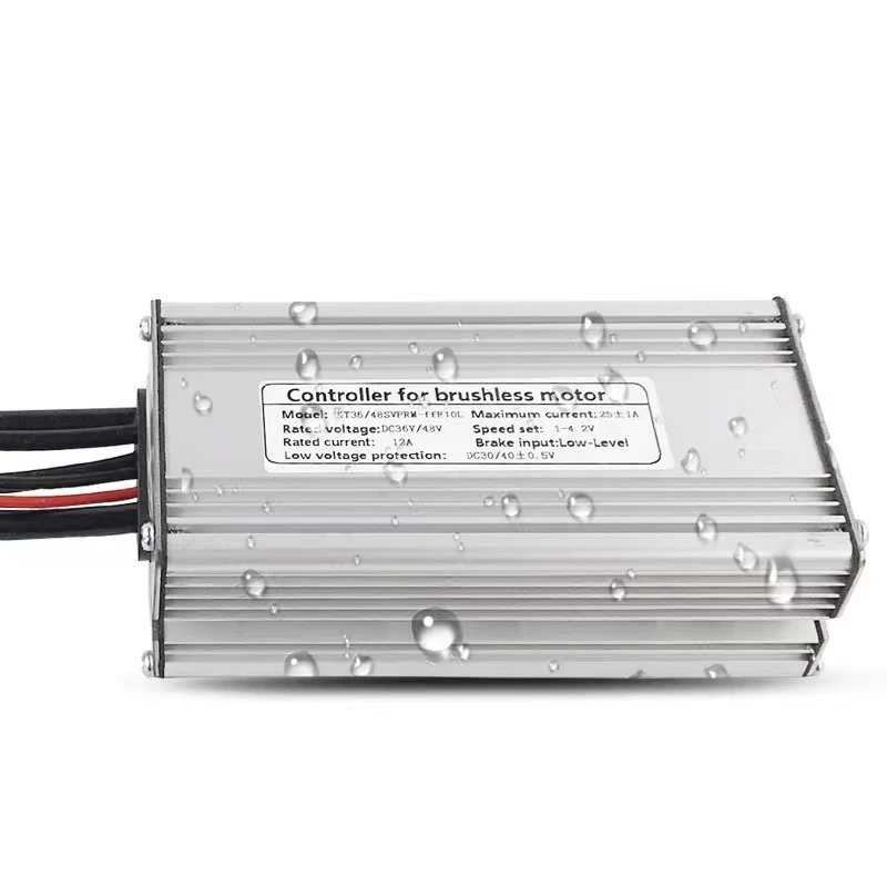 Electric bike KT 36v 48v 25A waterproof controller kunteng brand controllers with light cable for 750w ebike hub motor