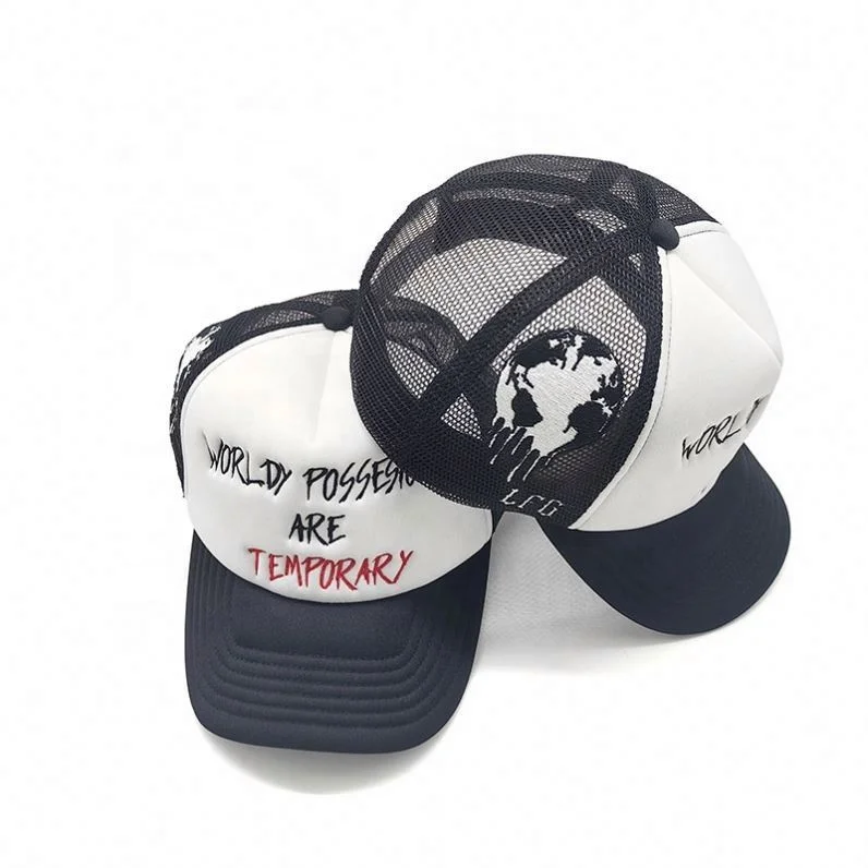 custom high quality  logo printing 3d embroidery gorras mesh caps blank 5 panel richardson 112 trucker hat for man or women