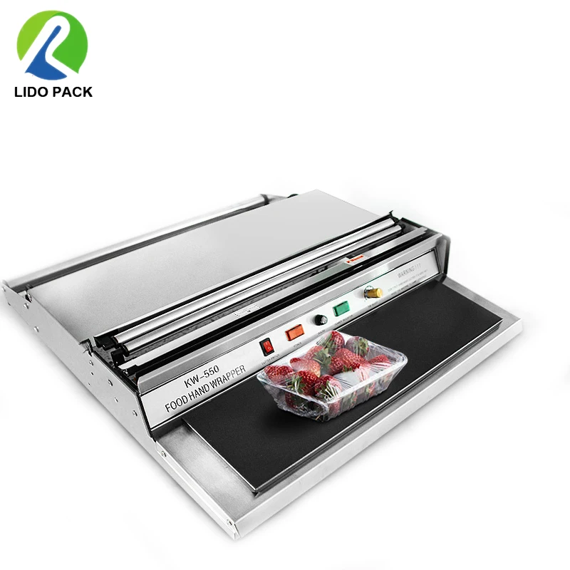 Fresh Keeping Cling Film Vegetable Fruit Meat Tray Sealing Hand Wrapping wrapper machine