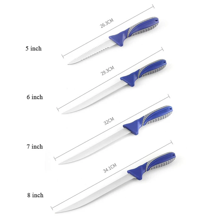 
Fillet Knife for Fishing Multi Size with Cover Case Stainless Steel Filleting Knife Kitchen Fillet Knife 