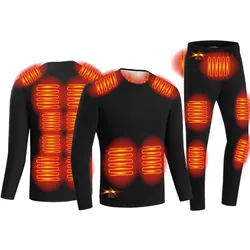 Heating clothing warm pajama plush winter set 18 heated area M-5XL women men unisex heated warm pants