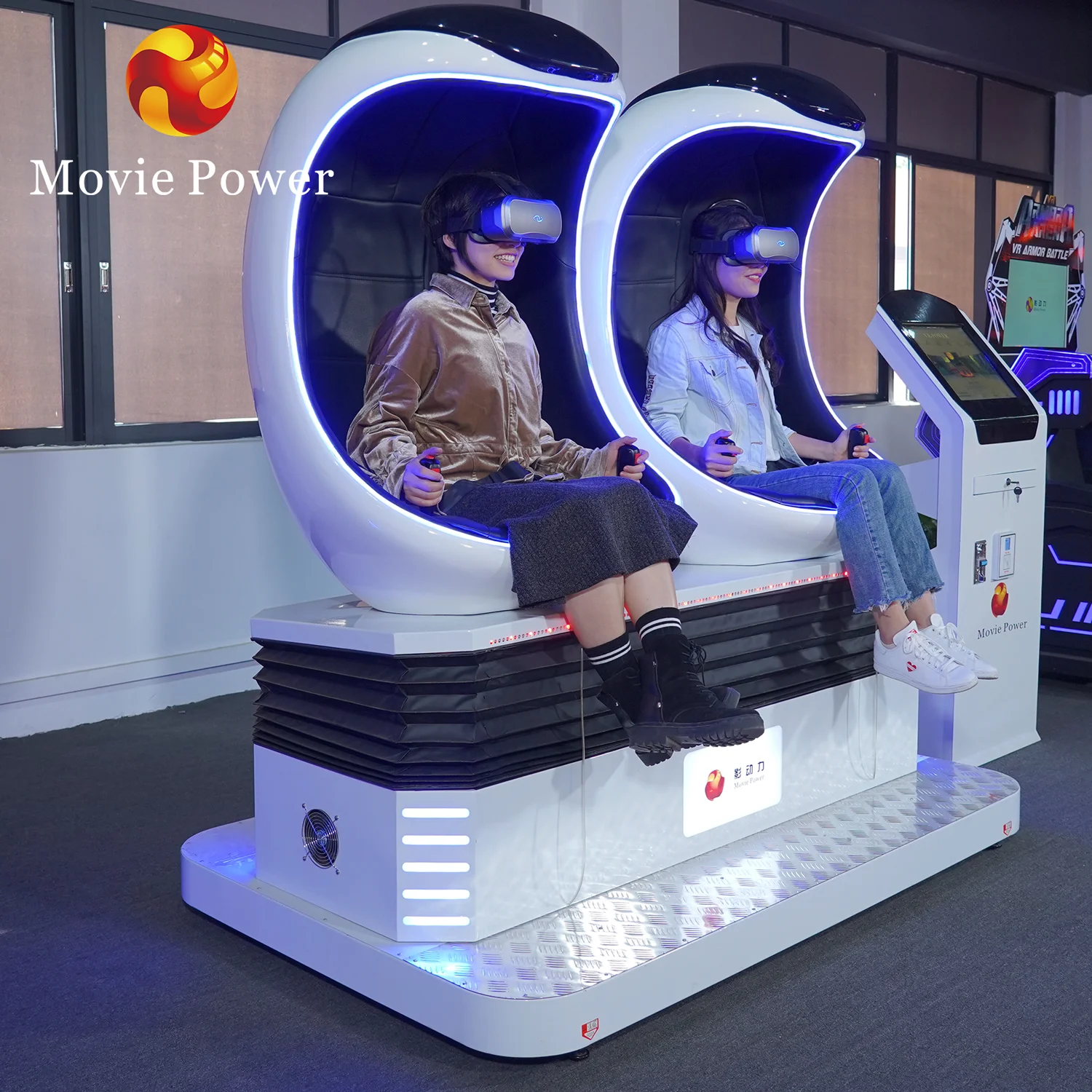 New Movies Indoor 9D VR Egg Chair Motion Cinema Virtual Reality Simulation Amusement Park Rides Arcade Game Machine