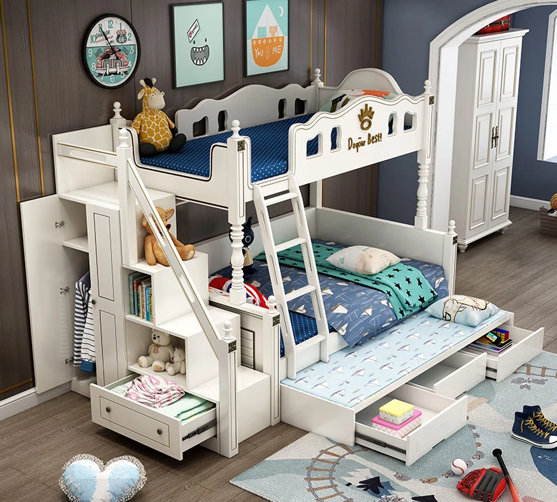 ZC01- New design Fashionable Modern kids furniture cheap bunk beds