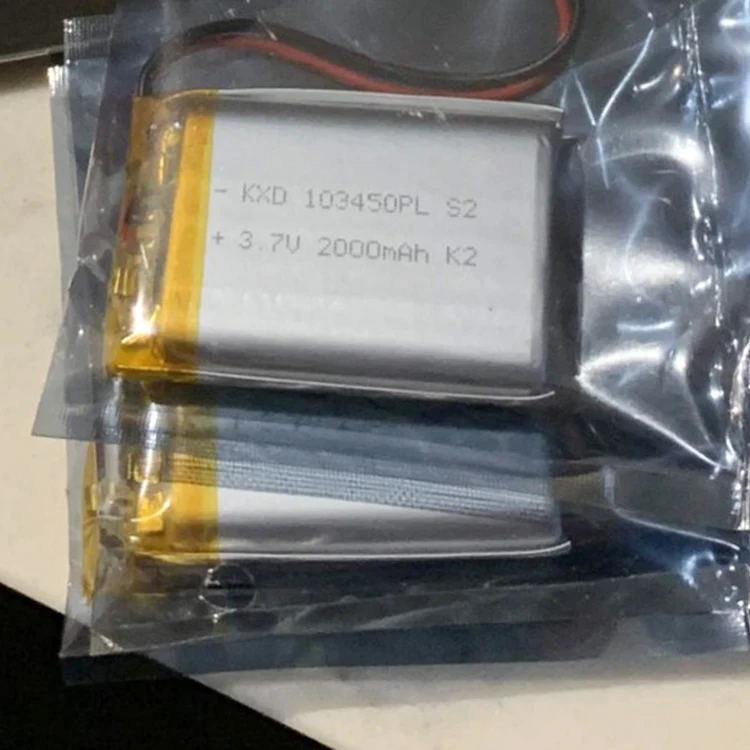 3.7v 2000mAh lithium ion prismatic rechargeable battery 103450