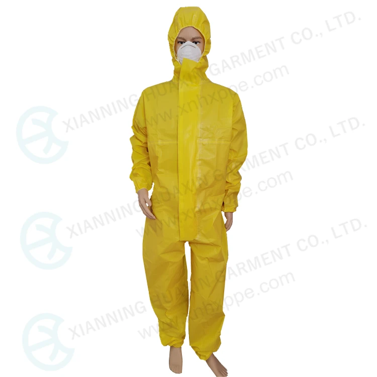 Non-Woven PP/SMS/Microporous Laminated TYPE 3 4 5 6 Coverall For Medical Surgical Chemical Disposable Coverall