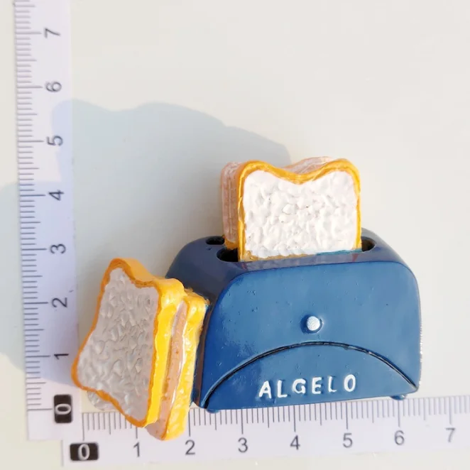 3D Food Model Fridge Magnets Cartoon Bread Bag Refrigerator Magnetic Sticker Gifts Photo Message Holder Kitchen Fridge Sticker