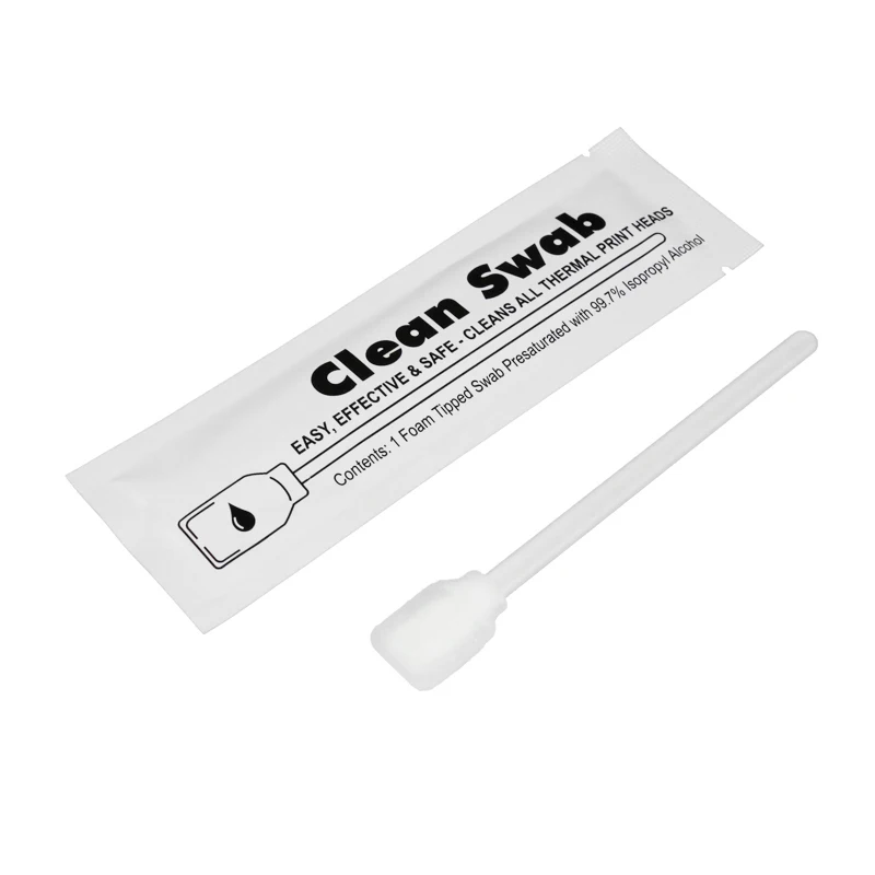 99% IPA Pre-saturated Foam Head Clean Swab for Thermal Print Head Cleaning
