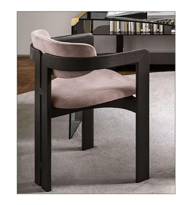 Light Luxury New Chinese Modern Hotel Cafe Business Reception Chair Dining Table Sets Wooden Restaurant Dining Chair