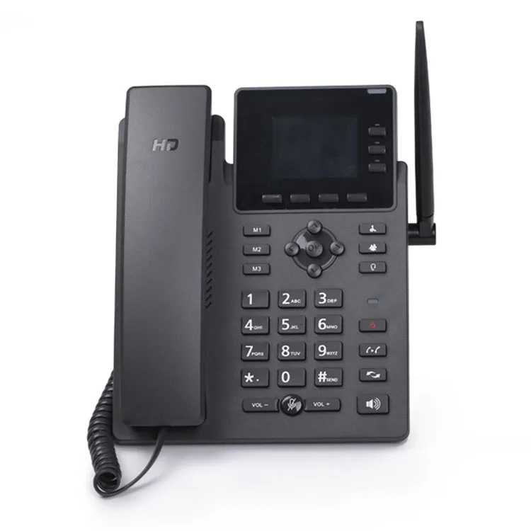 Support 3 SIP Lines 2.4 Color LCD Screen HD Voice Conference VoIP and  4G IP Phone