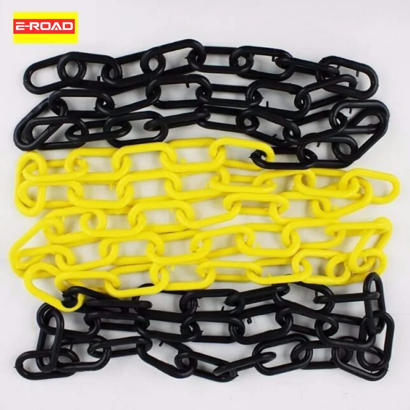 Colored Traffic Roadway Safety barrier warning chains Plastic Chains link