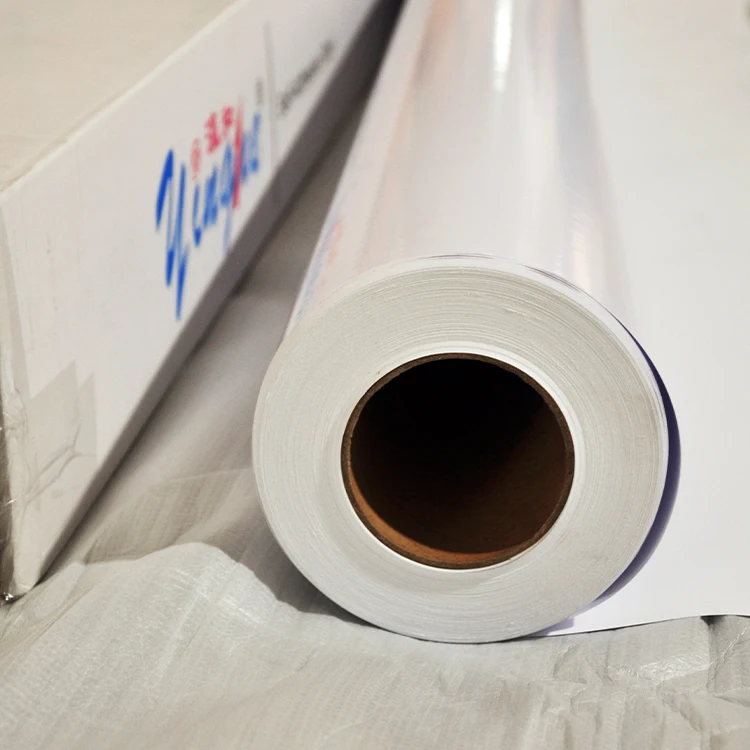 Yinghe wholesale printing pvc self adhesive vinyl 120g 140g white glossy matte eco solvent printable self adhesive vinyl roll
