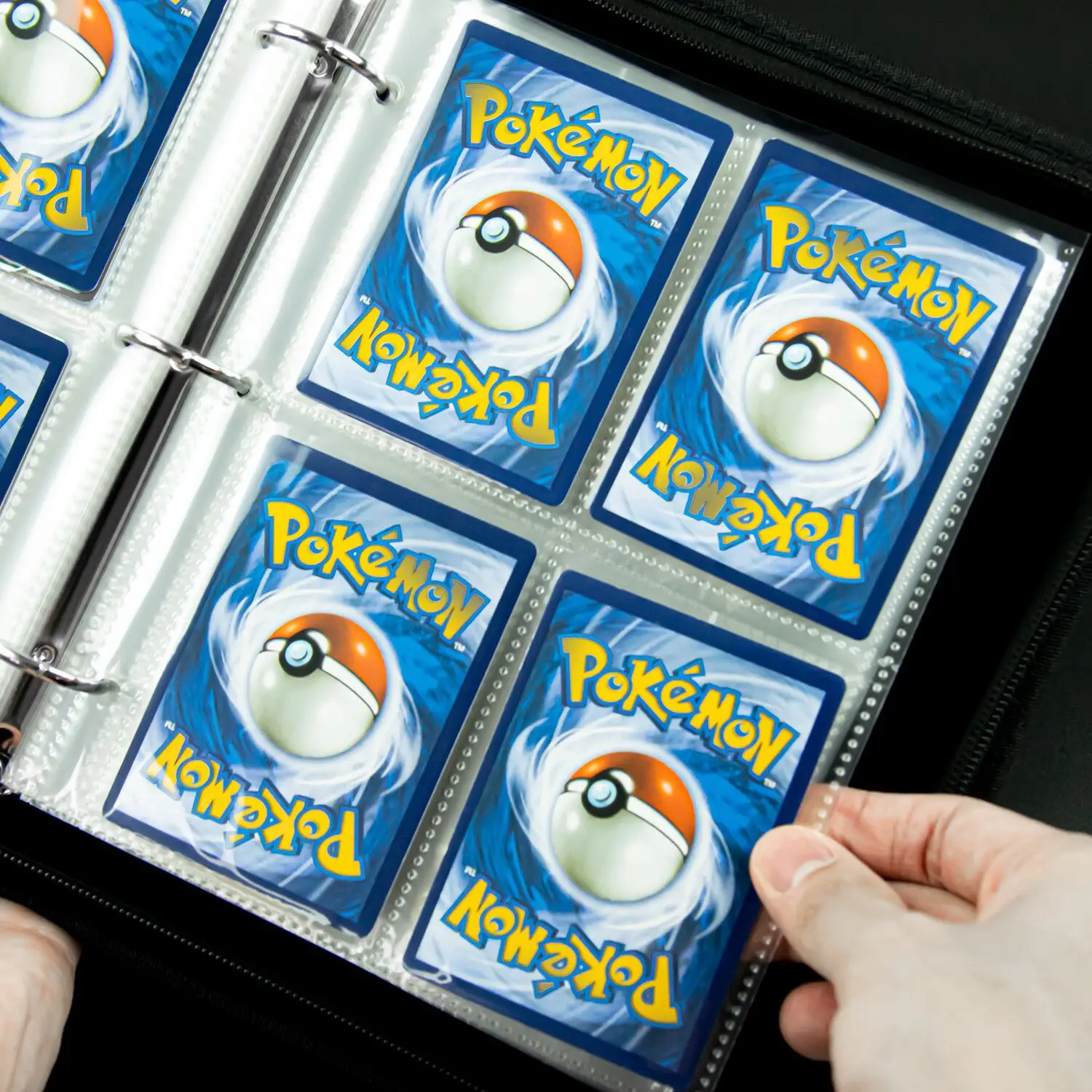 Trading Card Sleeve Pages 100 Pack 4 Pocket Trading Card Storage Album Pages 3 Holes  Collection