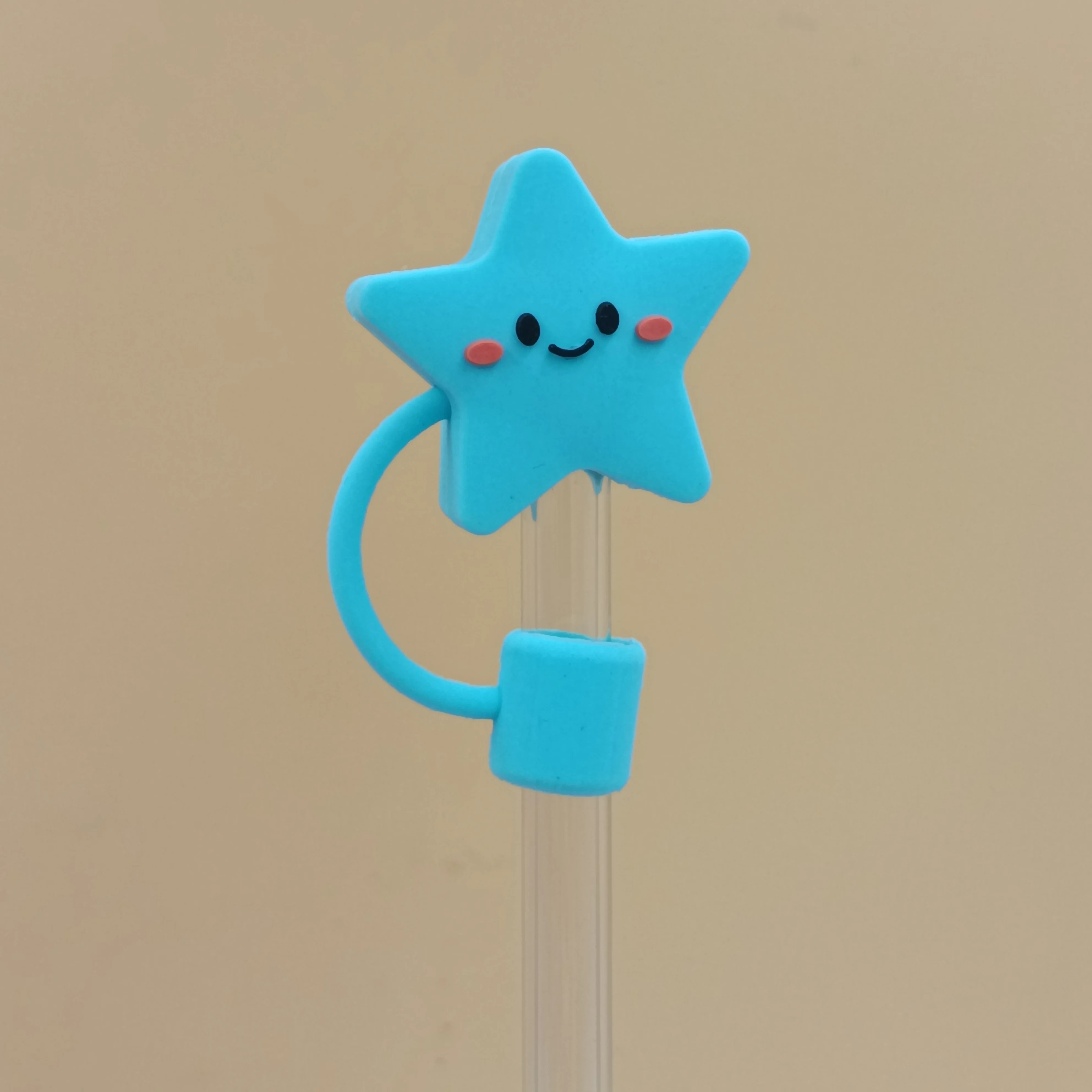 Hot Selling 10 MM PVC  Party supply top seller Drinking Straw Cover  with cartoon animal white cloud flower dust proof straw cap